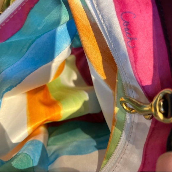 Coach EUC Princess Street Raffia and Patent Leather Legacy Tote Bag - Picture 11 of 15